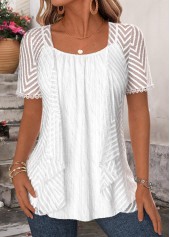 White Two-piece Short Sleeve Cardigan and Tank Top | thumb picture 