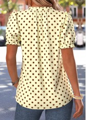 Yellow Polka Dot Frill Short Sleeve T Shirt | thumb picture 