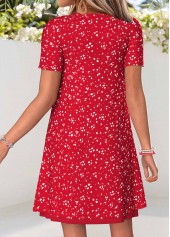 Red Polka Dot Two-piece Short Sleeve Round Neck Dress | thumb picture 