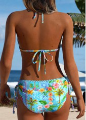 Light Blue Mid Waisted Pull On Bikini Set | thumb picture 