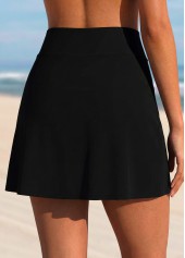 Split Pocket Mid Waisted Black Pantskirt | thumb picture 