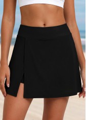 Split Pocket Mid Waisted Black Pantskirt | thumb picture 