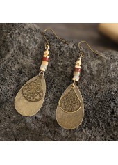 Silver Color Round Alloy Detail Earrings | thumb picture 