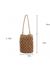 Dark Camel Open Shoulder Tote Bag | thumb picture 