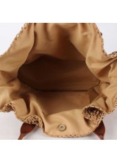 Dark Camel Color Drawstring Hand Bag | thumb picture 