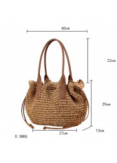 Dark Camel Color Drawstring Hand Bag | thumb picture 