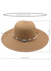 Dark Camel Shell Straw Visor Hat | thumb picture 