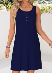 Navy Floral Print Short Two-piece Dress and Cardigan | thumb picture 