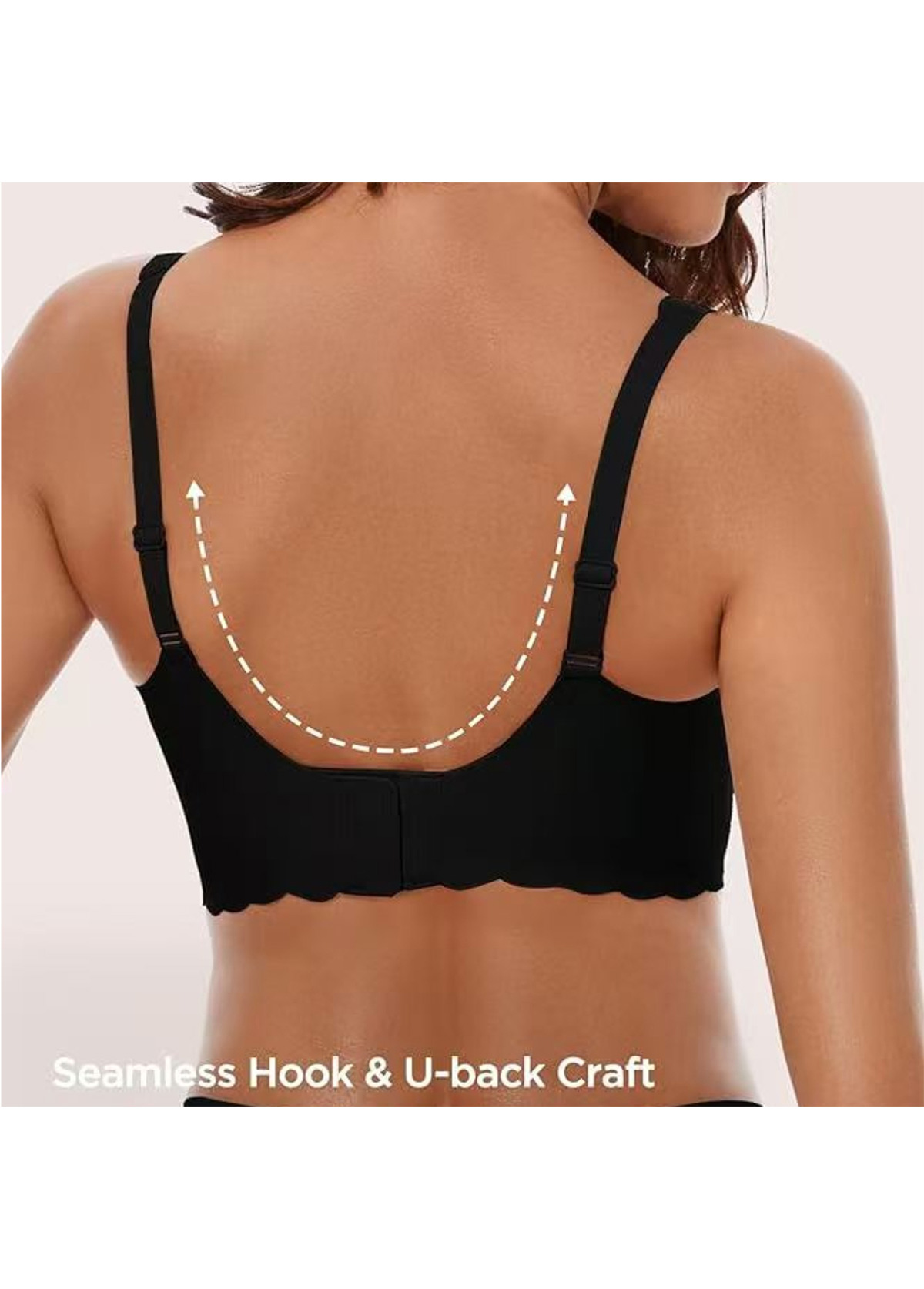 Black Color Push-up V Neck Bra | picture 