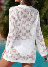 White Lace V Neck Cover Up | thumb picture 