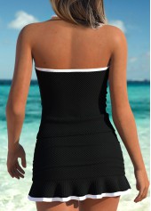 Tummy Coverage Mid Waisted Black Tankini Set | thumb picture 