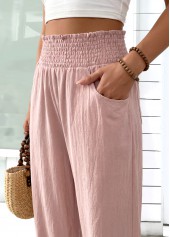 Pink Jogger Elastic Waist High Waisted Pants | thumb picture 