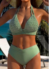 Mid Waisted Sage Green Bikini Set | thumb picture 