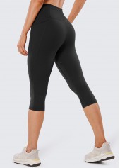 Black Stretch Skinny Elastic Waist High Waisted Sports Bottom | thumb picture 