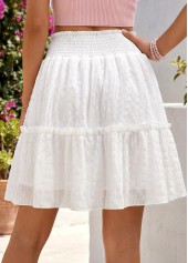 White A Line Elastic Waist Short Skirt | thumb picture 