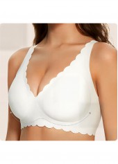 White Color V Neck Detail Bra | thumb picture 