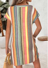 Multi Color Short Tummy Coverage Split Neck Dress | thumb picture 
