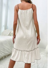 Beige Tie Strappy Scoop Neck Nightdress | thumb picture 