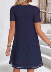 Navy Tribal Print Short Two-piece Dress and Cardigan | thumb picture 