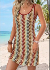 Light Green Striped Short Tummy Coverage Strappy Dress | thumb picture 