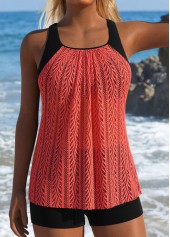 Dark Coffee Mid Waisted Tummy Coverage Tankini Set