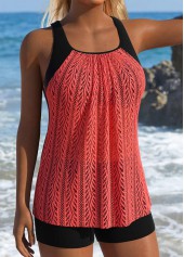 Dark Coffee Mid Waisted Tummy Coverage Tankini Set | thumb picture 