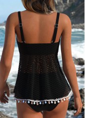 Sage Green Mid Waisted Cut Out Tankini Set | thumb picture 