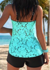 Mint Green Mid Waisted Pocket Tankini Set | thumb picture 