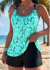 Mint Green Mid Waisted Pocket Tankini Set | thumb picture 