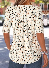 Multi Color Polka Dot Ruffle Half Sleeve Blouse | thumb picture 