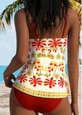 Multi Color Mid Waisted Tummy Coverage Tankini Set | thumb picture 