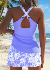 Light Purple Mid Waisted Two-piece Tankini Set | thumb picture 