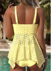 Light Yellow Mid Waisted Two-piece Tankini Set | thumb picture 