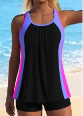 Multi Color Scoop Neck Tankini Top-No Bottom