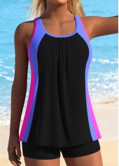 Multi Color Scoop Neck Tankini Top-No Bottom | thumb picture 
