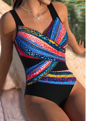 Multi Color Wrap One Piece Swimwear | thumb picture 