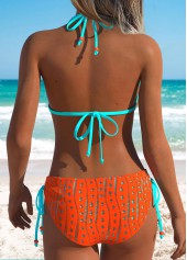 Orange Mid Waisted Layered Bikini Set | thumb picture 