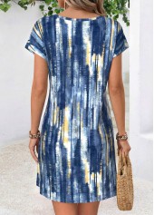 Multi Color Geometric Print Short Tummy Coverage Dress | thumb picture 