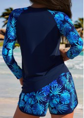 Navy Mid Waisted Tummy Coverage Tankini Set | thumb picture 