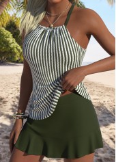 Sage Green Mid Waisted Tankini Set | thumb picture 