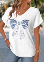 Raw White Curved Hem Short Sleeve T Shirt | thumb picture 