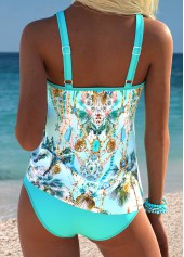 Mint Green Mid Waisted Tummy Coverage Tankini Set | thumb picture 