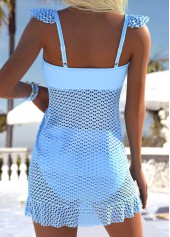 Dusty Blue Mid Waisted Tummy Coverage Tankini Set | thumb picture 