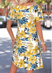 Multi Color Floral Print Short Tummy Coverage Dress | thumb picture 