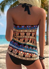 Multi Color Tribal Print Tankini Set | thumb picture 