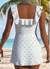 White Layered One Piece Swimwear and Skirt | thumb picture 