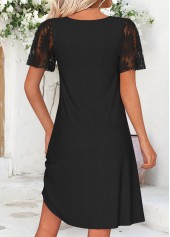 Black Short Tummy Coverage Square Neck Dress | thumb picture 