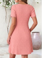 Pink Short Surplice V Neck Dress | thumb picture 