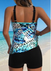 Multi Color Mid Waisted Tummy Coverage Tankini Set | thumb picture 