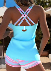 Mint Green Mid Waisted Cut Out Tankini Set | thumb picture 